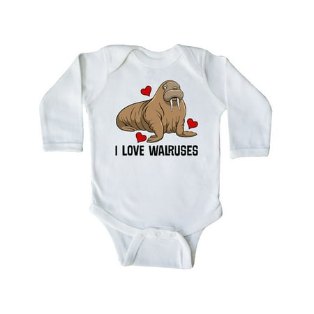 

Inktastic Walrus Cute Arctic Animals Gift Baby Boy or Baby Girl Long Sleeve Bodysuit