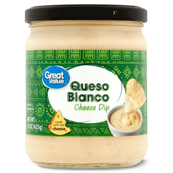 Great Value Queso Blanco Cheese Dip, 15 oz.