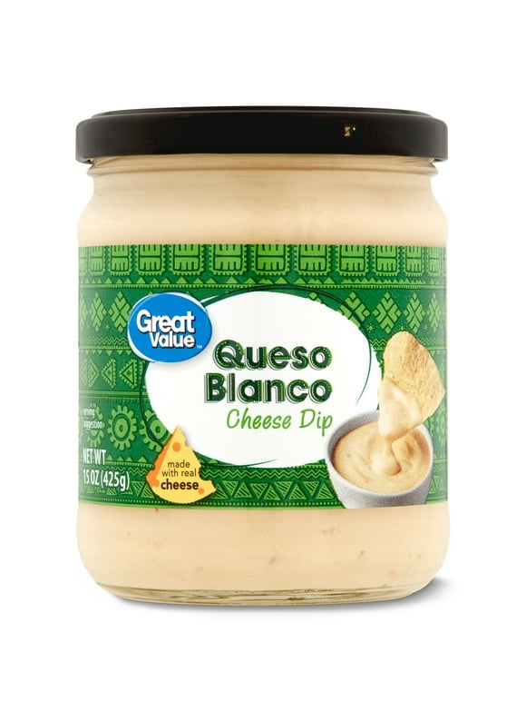 Great Value Queso Blanco Cheese Dip, 15 oz.