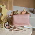 thumbnail image 2 of Minnieouse Estuche de maquillaje de cuero PU de gran capacidad, organizador de artículos de tocador multifuncional, bolsa de almacenamiento con Bolsas de maquillaje Blanco, 2 of 6