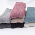 thumbnail image 1 of Winter Women Solid Color Thicken Thermal Warm Middle Tube Soft Woolen Socks, 1 of 8