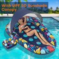 thumbnail image 3 of Pool Floats Sunikko X 3 en 1 con toldo y portavasos para adultos, 3 of 6