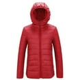 thumbnail image 3 of Aboser Women Puffer Jacket with Hood Winter Full Zip Cropped Coat Lightweight Dolman Down Jackets Slim Fit Quilted Coats with Pocket, 3 of 6
