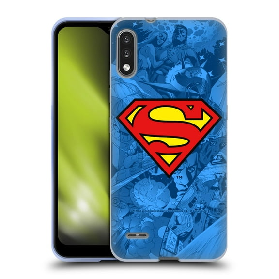 Head Case Designs Officially Licensed Superman DC Comics Comicbook Art Collage Soft Gel Case Compatible with LG K22