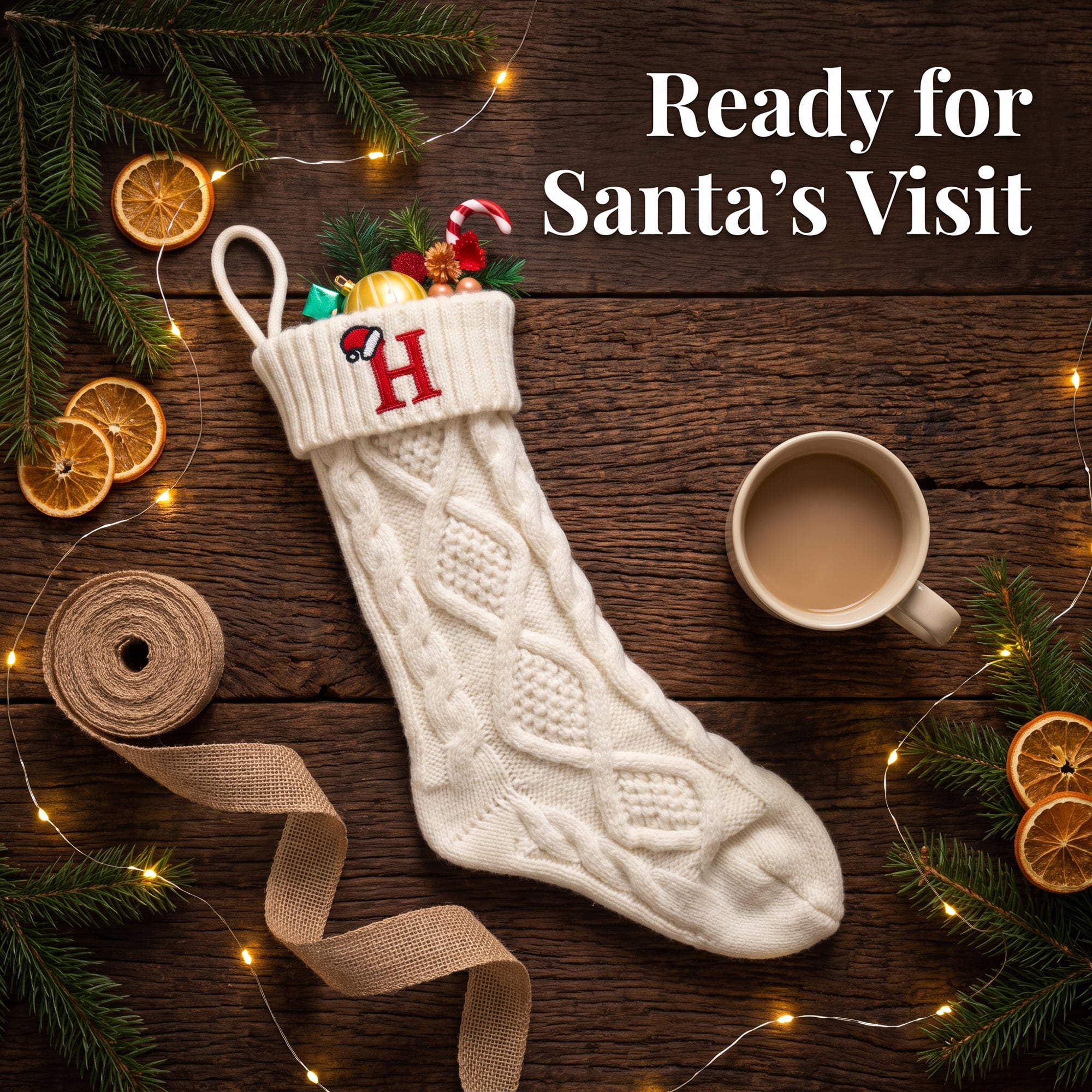 Unique Bargains Canine Bone Christmas Stocking Luxury Puppy Holiday Keepsake Sack Letter H 17"