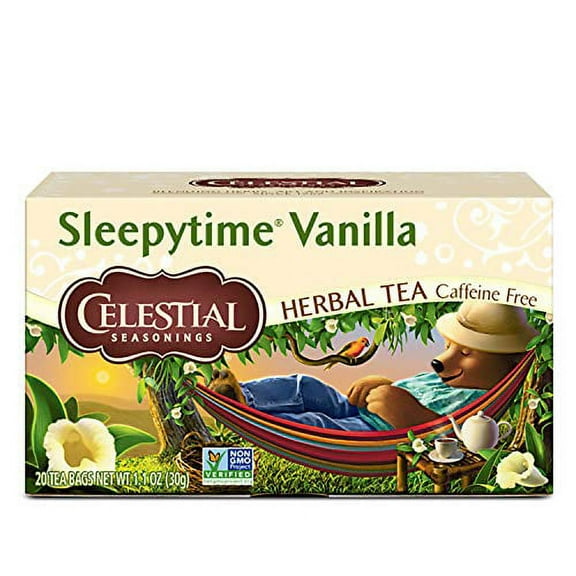 Celestial Seasonings Herbal Tea, .. Sleepytime Vanilla, Caffeine Free .. Sleep Tea, 20 Tea .. Bags (Pack of 6)