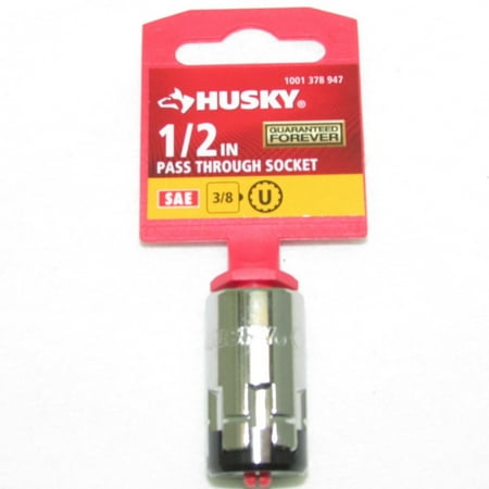 Husky 3/8 in Drive Universal Pass Thru Ratchet Sockets 1/2 inch