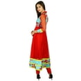 thumbnail image 4 of Bimba Womens Classic Net and Dupion Silk Anarkali Kurta Red Kurti Long Formal Party Dress, 4 of 9
