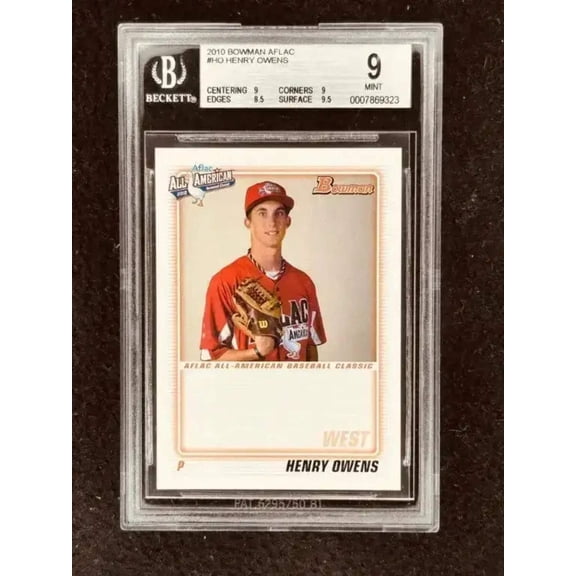 Henry Owens 2010 AFLAC Bowman Rookie Card Graded BGS 9 Mint