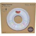 thumbnail image 6 of Rae Dunn Ring Float by CocoNut Float - Colorful Happy Summer Theme - Adult Size Large 48 Inch Inflatable Raft & Durable Water Inner Tube - Stable Ride-On for Summer Parties & Swim Events, 6 of 9