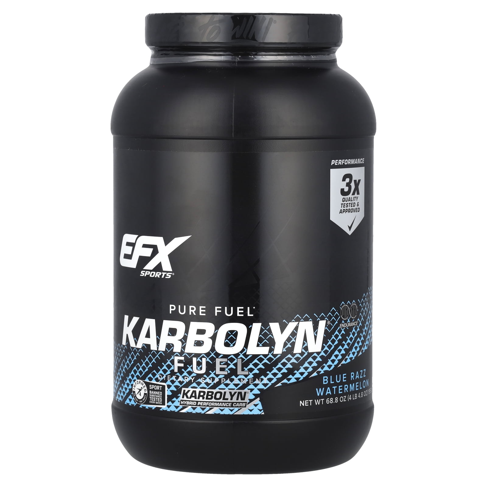 EFX Sports Pure Fuel, Karbolyn Fuel®, Blue Razz Watermelon, 4 lb 4.8 oz (1,950 g)
