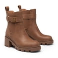 thumbnail image 3 of DREAM PAIRS Women's Chunky Heel Ankle Boots, Slip-On Chelsea Boots with Buckle Strap and Lug Sole, 3 of 8
