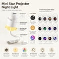 thumbnail image 6 of 2-in-1 Projector Night Light, USB Starry Sky Projector with 12 Interchangeable Slides, Rocket-Shaped LED Galaxy Light with 360° Rotating Flexible Arm for Bedroom, Ceiling, Kids Room & Party Decor, 6 of 6