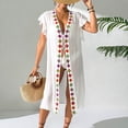 thumbnail image 4 of Summer Women Cover Ups Swimwear Open Front Lace Kimono Cardigan Swimsuit Sheer Coverup Midi Kimono Swimsuit, 4 of 6