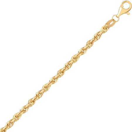 Simply Gold Women's 10KT Yellow Gold 2.9MM Rope Chain, 24