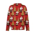 thumbnail image 5 of WTOBBY Women's Holiday Christmas Print Cardigan, Fun and Festive Knit Sweater for Fall and Winter, Long Sleeve Pullover with Themed Patterns,Red M, 5 of 6