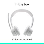 Logitech Zone 300 Over-Ear Wireless Headset with Noise Canceling Microphone, Off-White