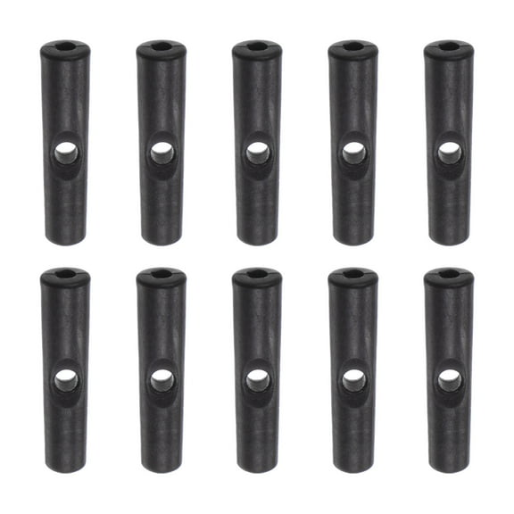 Umbrella Tail Beads PP 2mm Hole Dia for Folding Umbrella Cover, Black, 10 Pieces