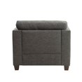 thumbnail image 4 of Transitional Style Wood and Linen Chair with 3 Pillows in Gray, 4 of 5