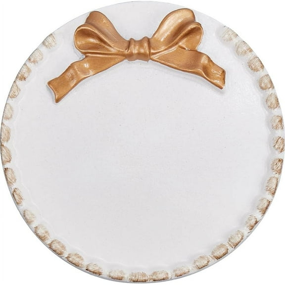 Round Candle Trays Home Decor Candle Plate Small Farmhouse Table Centerpiece White Candle Tray Table Decorative Tray for Wedding Valentines' Day Living Room Coffee Table Kitchen 3.97in for DIY