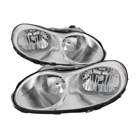Chrysler Concorde Headlight Assembly - 2002-2004 Concorde Halogen Headlights Set w/Xenons Driver Left Passenger Right Headlamp Pair Assembly CH2502119 & CH2503119