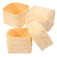 thumbnail image 2 of 2pcs Bamboo Chip Woven Baskets Bamboo Woven Basket Bamboo Storage Container, 2 of 8