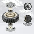 thumbnail image 2 of Polyurethane Caster Wheels Heavy Duty Galvanized Steel Bracket Swivel Casters with Brake, Silent 360 Degrees Rotation for Workshop and Factory Use, 400KG Load Capacity (Set of 4), 2 of 4
