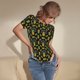 thumbnail image 3 of Balery Pineapple Body de cuello redondo de manga corta para mujer Tops de manga corta Tops básicos-Large, 3 of 7
