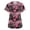 Black, variant on Minjewel Women's V-Neck Workwear Blouse Short Sleeve Pocket Top Heart Print Side Slit Nurse Uniform Casual Summer Tee,Black L