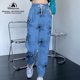 thumbnail image 1 of Pantalones recortados informales para mujer, pantalones deportivos Unisex, de la marca Disney, Stitch y Mickey, estilo callejero, para pies pequeños, combinan con todo, novedad de otoño, 1 of 5