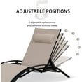 thumbnail image 6 of PURPLE LEAF Patio Oversize Chaise Lounge Chair Set with 2 Side Table Outdoor Pool Adjustable Recliner Chairs for Outdoor Beach Poolside Sunbathing Tanning Lounger，Beige, 6 of 8