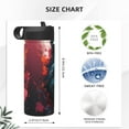 thumbnail image 4 of Sikiie Red Flame Wolf Head Print 18OZ Insulated Straw Cup, Portable Leak-proof Sports Water Bottle, Stainless Steel Water Cup Suitable for Home and Outdoor, 4 of 8