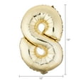 thumbnail image 3 of 16" Gold Number 8 Foil Balloon, by Way To Celebrate, 3 of 5
