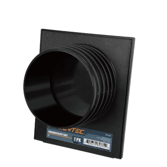 POWERTEC 4" Double Threaded Blast Gate for Dust Collector, Dust Collection Fittings (70192)