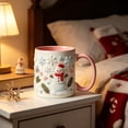 thumbnail image 5 of Christmas Ceramic Mugs Cute Xmas Coffee Cups with Santa Claus Reindeer Snowman Sleigh Handle Holiday Mug for Hot Beverages, 5 of 7