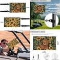 thumbnail image 5 of Jeiento Golf Cart Seat Cover 4 Pack with Steering Wheel Cover and Golf Cart Flags Cute Cow Golf Carts Essentials Steering Wheel Wrap Cover 2PCS Small Flag for Golf Cart Club Car Decoration, 5 of 5