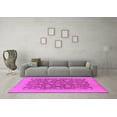 thumbnail image 3 of Ahgly Company Indoor Square Oriental Pink Traditional Area Rugs, 5' Square, 3 of 4