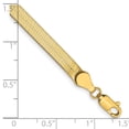 thumbnail image 2 of 14k Yellow Gold Bracelet Chain Styles Herringbone Women's 4 mm 7 in Silky with Lobster Clasp, 2 of 2
