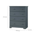 thumbnail image 6 of Storkcraft Brookside 4 Drawer Nursery Dresser, Gray, 6 of 7