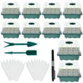 thumbnail image 2 of OUSITAID Seedling Starter Kit ABS 10Pcs 12 Holes Seed Starter Tray Kit with Adjustable Vents Multifunctional Seed Propagator Set with Transplant Tools Labels Pen, 2 of 9