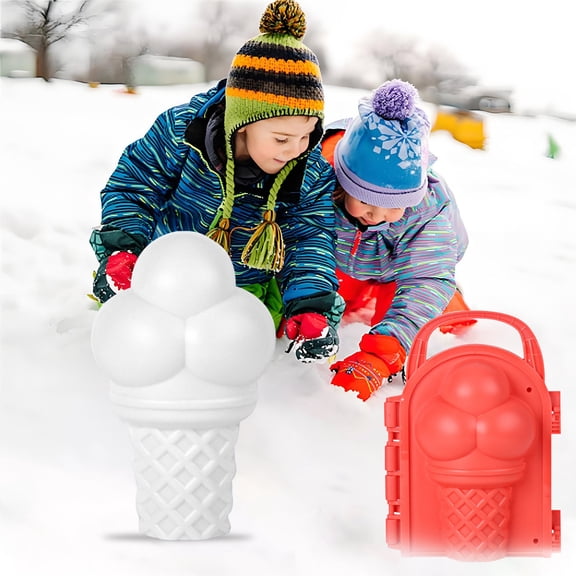 Snow and Sand Mold,Outdoor Activities Lovely 3D Shape Snow and Sand Playing Mold for Kids Adults Outdoor Snows Toy (Astronaut,Ice Cream,Castle,Bear&Snowman)