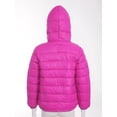 thumbnail image 4 of YEAHDOR Kids Boys Teens Winter Coat Water Resistant Puffer Jacket Windbreaker Long Sleeve Hoodie Down Jacket Hot Pink 9-10, 4 of 7