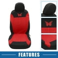 thumbnail image 3 of Juego de 4 fundas universales Unique Bargains para asientos de coche lavables y transpirables color rojo, 3 of 7