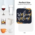thumbnail image 6 of Honeii Sunflower Welcome A Print Leather Coaster Set of 4, Ideal for Safeguarding Your Furniture from Drinks Spills and Effortless Cleanup-Square, 6 of 6