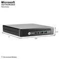 thumbnail image 4 of HP EliteDesk 600 G1 Mini PC de Bureau, Intel Core I3-4160T 3.1Ghz, 8G DDR3, 256 Go SSD, DP, VGA, Support 4K, WiFi, Clavier & Souris, Windows 10 Pro 64 Bits-Multi-Langue(EN/ES/FR)-Reconditionné, 4 of 7