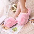 thumbnail image 3 of Pantuflas de casa Pink Piggy para mujer, cálidas, de algodón, para interiores y exteriores, 3 of 5