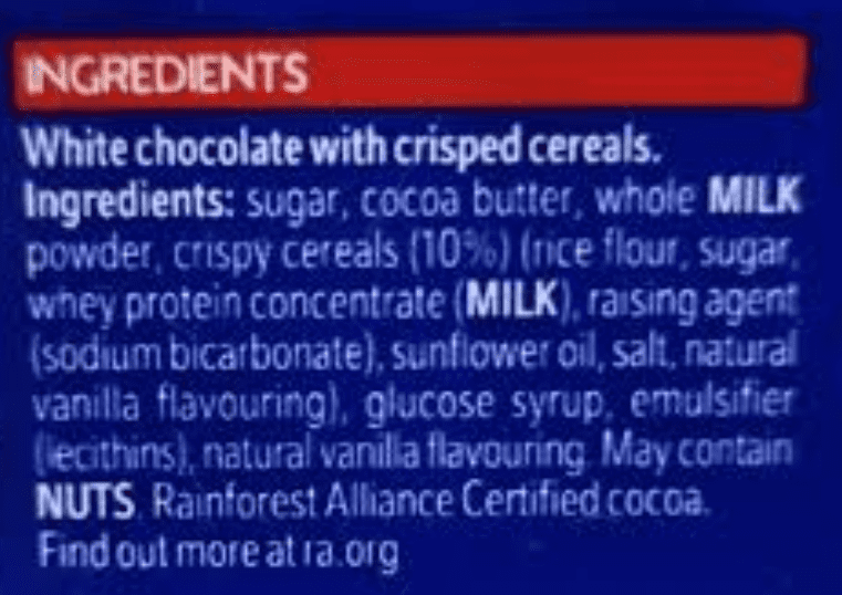 Nestle Crunch White Chocolate Bars - 1.55oz / 18ct