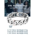 thumbnail image 4 of ChainsProMax Men Cuban Link Bracelet, 316L Stainless Steel Mens Jewelry Gift, 16mm Width, 7.5"-9", 4 of 8