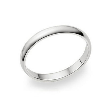 Andrea Jewelers 3mm Sterling Silver High Polish Plain Dome