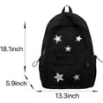 thumbnail image 2 of SQDWYGUO Cute Y2K Aesthetic Backpack Stars Pattern Preppy Backpack Laptop Backpack Back to College Supplies,Sage Green, 2 of 7